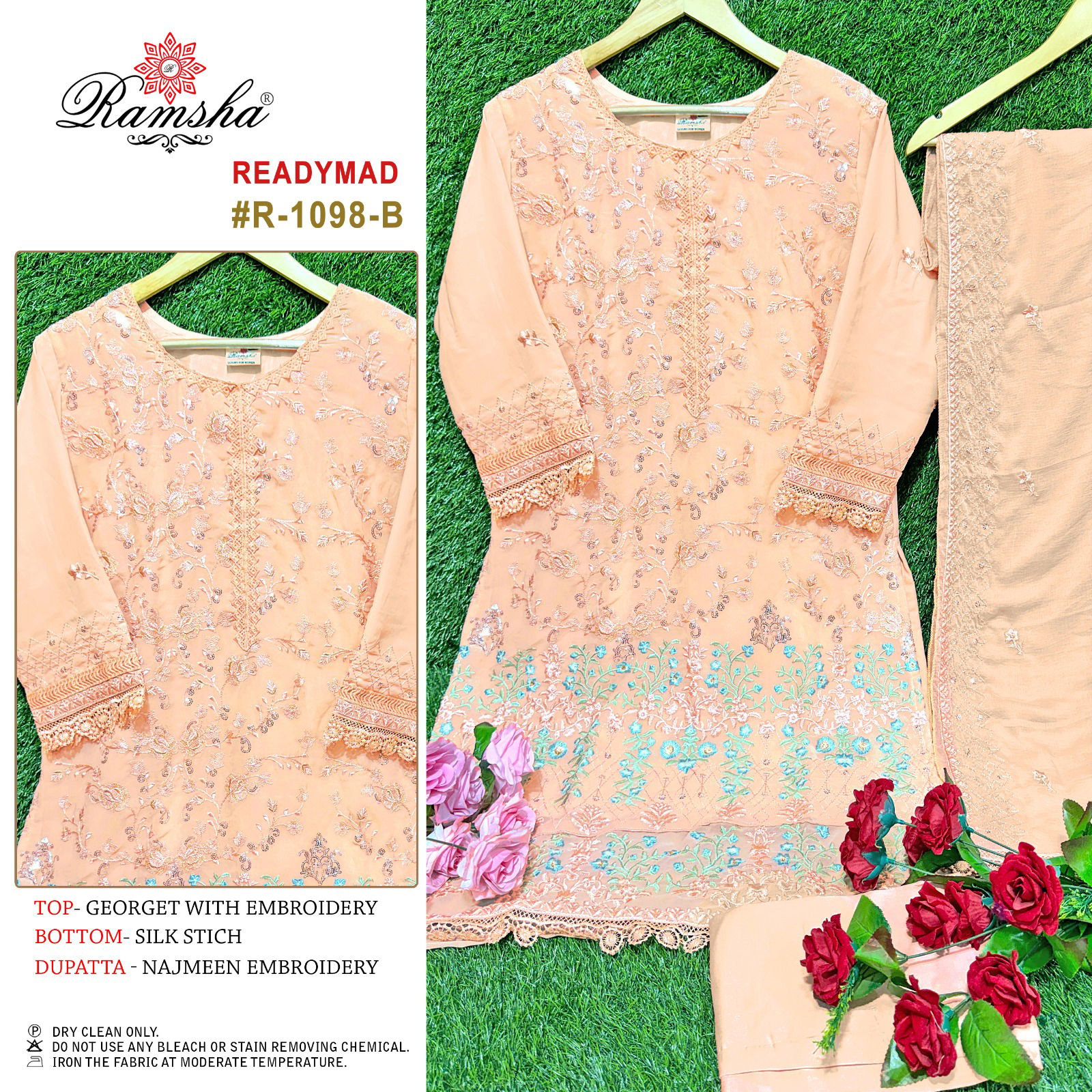 R 1098 By Ramsha Readymade Pakistani Suits Catalog